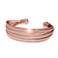 LONGRN Copper Bracelet Used for Arthritis - a Copper Magnetic Bracelet with 2 Magnets for Men and Women to Effectively Relieve Joint Pain.