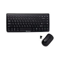 VER97472 - Verbatim Wireless Mini Slim Keyboard and Optical Mouse - Black