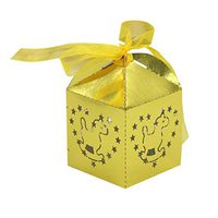 Candy Bags,Elevin(TM) 50pcs Wedding Favour Favor Sweet Cake Gift Candy Boxes Bags Anniversary Party (D)