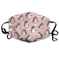 Befectar Upgrade Women Man Teens Breathable Half Face Mouth Facial Protection - Adjustable Earloop Safety Anti Dust Pollution Face for Running Cycling Travel Skiing Cartoon Penguin