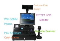 Gowe®All In One POS System,12" TFT LCD Monitor with Ticket Printer Barcode Scanner Cash Drawer,ALL IN ONE Cash Register