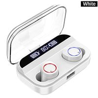 Fyah Tunez Wireless Earbuds, Bluetooth 5.0 Earbuds with 3000mAh Charging Case LED Battery Display 90H Playtime in-Ear Bluetooth Headset IPX7 Waterproof True Wireless Earbuds for Work Sports (White)