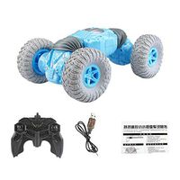 RC Stunt Toy Car Off-Road Twist 2.4G Remote Control Toys Christmas Birthday Gift (Blue)