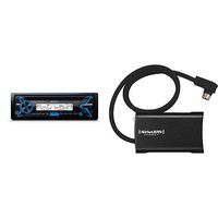 Sony MEXM100BT 160W RMS Marine CD Receiver with Bluetooth (Black) and SiriusXM Ready with SXV300v1 Connect Vehicle Tuner Kit for Satellite Radio with Free 3 Months Satellite