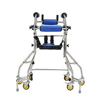 Walking Frame, Hemiplegia Rehabilitation Equipment Stand Frame Walker Elderly Walker Lower Limb Rehabilitation Training for The Elderly Disabled with 6 Wheels