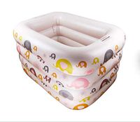 ZMM® Inflatable Bathtub, Baby Swimming Pool Family Child Inflatable Bathtub Baby Bathtub Swimming Pool Insulation Bathtub Four Rings Beige Mushroom 120 * 105 * 75cm (Size : 120x105x75cm)