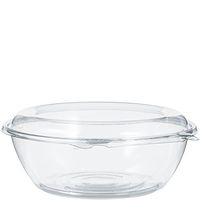 Dart CTR48BD 48 oz. Pet Hinged Bowl, Dome Lid, PET, Abstract (Pack of 100)