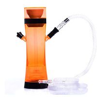 BuBu-Fu Single Shisha Hookah Set, Portable Easy to Clean Simple Disassembly Glass Hose Hookah Complete Set with Led Lights Hookah Combo Kit Set Arabian Hookahs Complete Set,Dlightorange