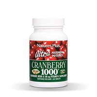 NaturesPlus Ultra Cranberry 1000, Sustained Release - 1000 mg, 90 Vegetarian Tablets - Natural Cranberry with Vitamin C - Promotes Urinary Tract Health - Non-GMO, Gluten-Free - 90 Servings