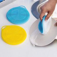 Kaimu Silicone Dish Bow Washing Pads Home Kitchen Cleaning Tool Sponges