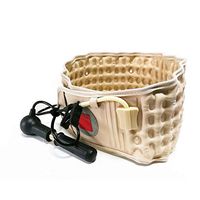 Weite Physical Decompression Back Belt, Lumbar Support Traction Device Low Back Brace for Lower Back Pain for Men Women, One Size for 29-49 Inches Waist (White)