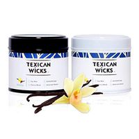 Texican Wicks Aromatherapy Candles Scented Candles - Small Vanilla Soy Candles Cherry Wood Wicks Natural Candle 2 Pack Candle Set Gift (6 Oz.) Fall Candle Relaxation Gifts Housewarming Gifts For Women