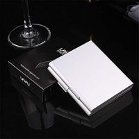 WLBHQ Aluminum Cigarette Case Ultralight Metal Cigarette Case Used for Men, can Be Loaded 20 Cigarette Boxes, 9.28.82.0Cm,Silver