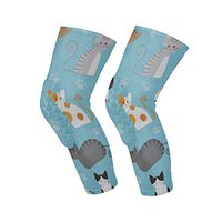Knee Sleeve Animal Cats Full Leg Brace Compression Long Sleeves Pant Socks for Running, Jogging, Sports, Crossfit, Basketball, Joint Pain Relief, Men and Women 1 Pair
