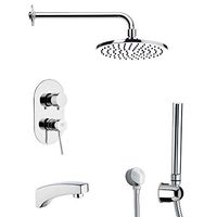Remer TSH4539-CR TSH4539 Inverno Tub and Shower Faucet with Sliding Rail, Polished Chrome