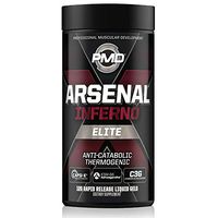 PMD Sports Arsenal X Inferno Superior Fast-Acting Liquid Gel Thermogenic Dietary Supplement - Fat Burner and Muscle Maintenance - Increase Metabolism and Energy Booster - 120 Liquid Gels