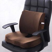 U-Shaped Memory Foam Back Lumbar Support Provides Pillows Coccyx Sciatica Tailbone Relief for Office Chair Car Sofa Wheelchair Outdoor with Washable Cover,Brown,B