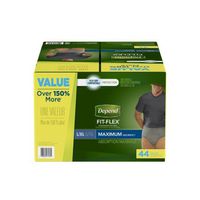 FIT-FLEX Incontinence Underwear for Men, Maximum Absorbency, L/XL, 44 Count