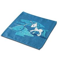 Narwal Date with Unicorn Kitchen Towel Microfiber Cleaning Cloth Absorbent Hand Towel for House Kitchen Car