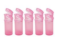 19 DRAM POP TOP Bottles Qty CASE Size Count Rx Pill Bottles Prescription Crafts Coins Storage Medicine Medical MMJ 420 Containers Made in USA (900 PCS, Pink - Transparent)