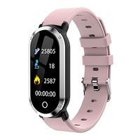 Aland T1 Bluetooth Call Reminder Fitness Tracker Sleep Monitor Sports Smart Bracelet T1 Color Screen Bluetooth Smart Bracelet Call Reminder Sports Counter Step Heart Rate Sleep Silver