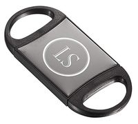 Personalized Visol Tahoe Cigar Cutter with Gunmetal Stainless Steel Plate with Free Laser Engraving ([B] Two Initials)