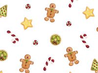 Pack Of 1, 40" X 100' 1.0 Mil Gingerbread Christmas Print Cello Rolls Made In USA