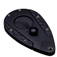 KXDLR Cigar Cutter, Stainless Steel Pocket Cigar Tool with Black Titanium Blades Cutter Blades Nipping Off The End of Cigar, for Most Size of Cigars,C