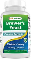 Best Naturals, Brewers Yeast 7-1/2 Grains with vitamin B1, Vitamin B2 and Niacin,500 mg,240 Tablets
