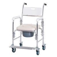 Commode Wheelchair Shower Toilet Personal Assist Mobility Waterproof Transport w/Detachable Bucket & Seat with Ebook