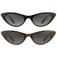 proSPORT Womens Reader Sunglasses Black & Tortoise Combo +1.50 Cat Eye Full Lens No Line Sun Readers Not Bifocal