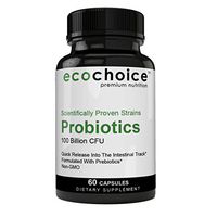 Pure Natural Formula - Probiotics for Men & Women - Gut & Digestive Health, Potent Strains, 100 Billion CFU, Lactobacillus + Prebiotic - Capsules