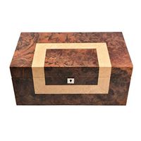 Humidors Cigar 50 Cigar Cigar Storage Box with Lock Large Capacity Cigar Box Equipped with Humidifier and Hygrometer Gift (Color : Yellow, Size : 15.621.435.8cm)