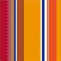 Basting Orange Strips 40 Lunch Paper Napkins Native Fall Pattern