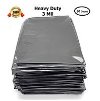 Black Trash Bag 55-60 Gallon 38” X 58” X 2-3Mil, 50 Bags (38 X 58 X 3Mil)