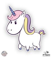 GT Graphics Baby Cute Unicorn - 5" Vinyl Sticker - for Car Laptop I-Pad - Waterproof Decal