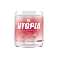 De Novo Utopia - Focus Enhancing Powder Energy Drink, 30 Servings, Contains Caffeine, Citicoline, Vitamin C, Mucuna and Huperzine | Brain Booster (Strawberry Kiwi)