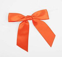 7/8" Torrid Orange Pre-Tied Bow (100 Pieces) - CB-BOW7TO