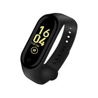 FairOnly M4 Smart Bracelet Band Fitness Tracker Heart Rate Blood Pressure Messages Reminder Color Screen Sport Wristband Black