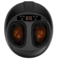 Foot Massager Shiatsu Kneading Foot Massager Massage Machine with Heat for Home Black