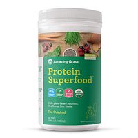 Amazing Grass Protein Superfood: Vegan Protein Powder, All-in-One Nutrition Shake, Unflavored 22 Servings