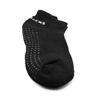 HuntGold 1 Pair Women Professional Short Yoga Hosiery Non Slip Excise Massage Ankle Socks Stockings(black)