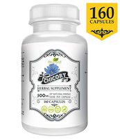 Chicory Capsules 500 mg (160 Pills) | chicory root | inulin | inulin powder organic | gut health (Cichorium Intybus)