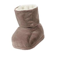 Heated Warm Foot Booties, Foot Heating, Washable, Feet Warmers for Women, Men for Plantar Fasciitis, Chronic Pain Relief,Brown