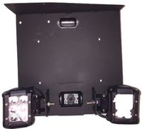 HUMVEE LICENSE PLATE HOLDER PREMIUM & 2 SQ BACKUP LIGHTS & LED BACKUP CAMERA & PLATE LIGHT