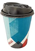 SOLO Hot Cups To Go, 12oz, Ribbed with Comfortable Reclosable Lids, 44 Cups (Design may vary)