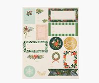 Rifle Paper Co. Holiday Stickers and Labels, Winter Floral, Includes 45 Stickers