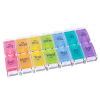 ZZZYH Tablet Boxes Pill 7 Day Portable Organisers Am Pm Weekly Medication Boxes Large Compartments 2 Times A Day BPA Free for Container Supplements