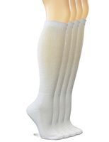 Yomandamor Women's Non-binding Cotton Knee-Hi Diabetic Socks Boot Socks with Cushion Sole and Seamless Toe,4 Pairs L Size