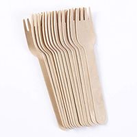 200pcs Disposable Wooden Forks Set Wooden Utensils - Alternative to Plastic Fork - Compostable utensils for BBQ, garden party, birthdays, camping